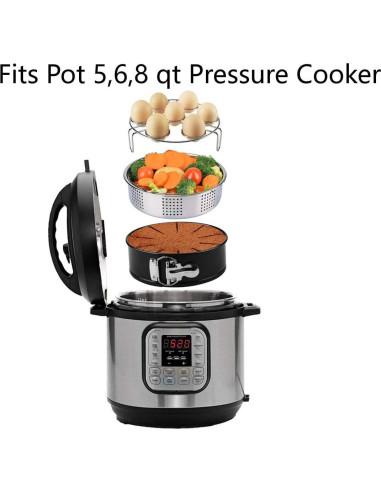 Juego de Cestas de Vapor OYSIR + Soporte para Huevos + Molde 18 cm