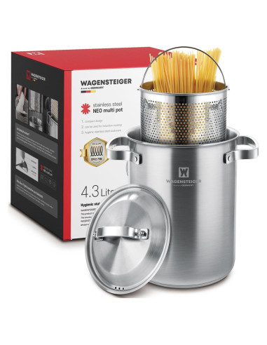 Olla de vapor de acero inoxidable BOTEM 4.3L con cesta