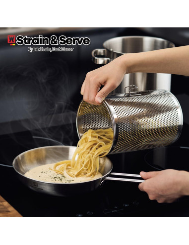 Olla de vapor de acero inoxidable BOTEM 4.3L con cesta