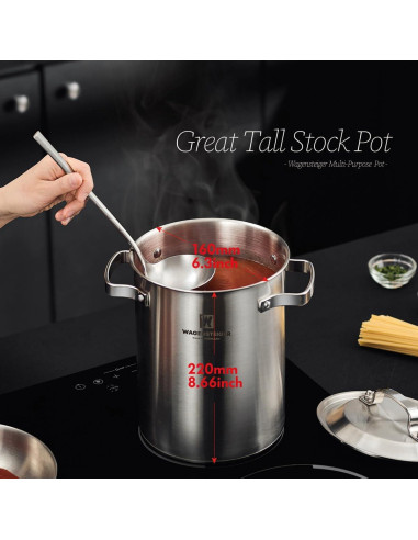 Olla de vapor de acero inoxidable BOTEM 4.3L con cesta