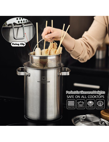 Olla de vapor de acero inoxidable BOTEM 4.3L con cesta