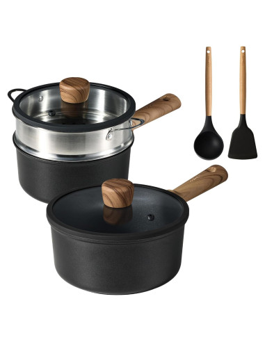 Cacerola Antiadherente CAROTE 2.0QT y 2.5QT con Tapa