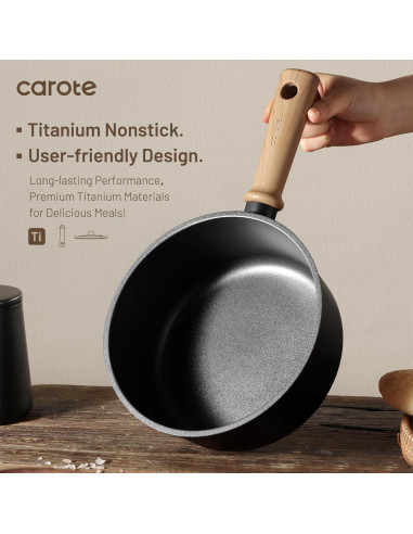 Cacerola Antiadherente CAROTE 2.0QT y 2.5QT con Tapa