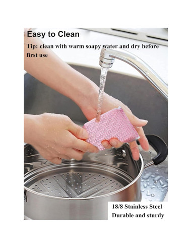 Olla de Vapor VENTION 2.1 QT Acero Inoxidable 18 cm