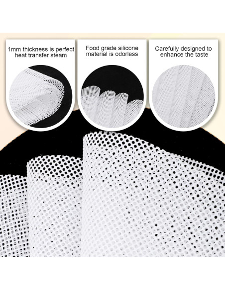 6 Forros de Vapor de Silicona Yuomeaz 25cm Reutilizables