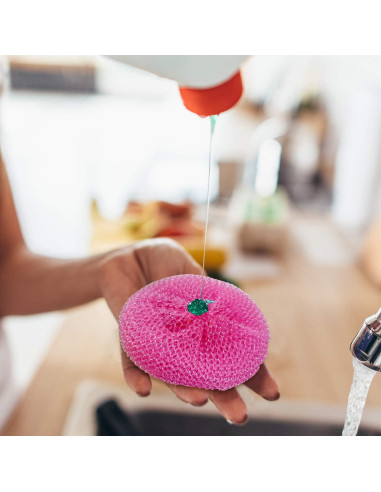 Esponjas de Plástico Blulu para Platos 15 Piezas Arcoíris