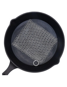 Estropajo de Cadena Acero Inoxidable 15x15 cm para Sartenes