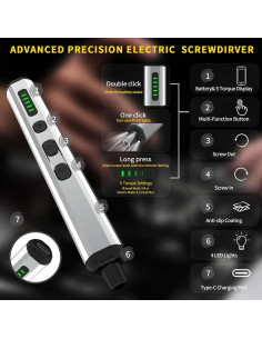 Destornillador Eléctrico Mini Respless 3.7V 64 Puntas Magnéticas 2