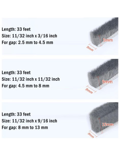 Sellador de Puerta Autoadhesivo Todaylin 10m Gris 0.89cm Ancho 2