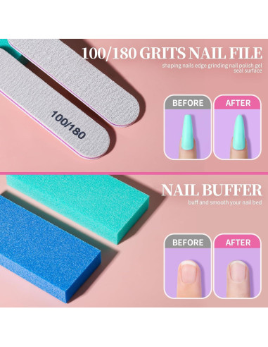 Kit Tazón de Remojo para Uñas Teenitor con Aceite y Herramientas