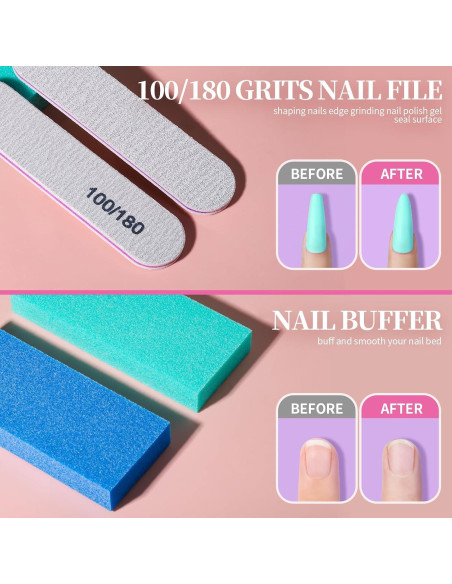 Kit Tazón de Remojo para Uñas Teenitor con Aceite y Herramientas