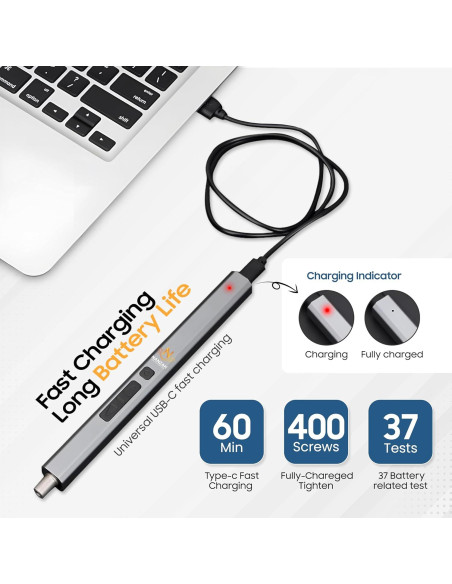 Mini Destornillador Eléctrico Genérico 66 en 1 Recargable con LED Mini Destornillador Eléctrico Genérico 66 en 1 Recargable con LED