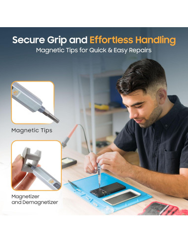 Mini Destornillador Eléctrico Genérico 66 en 1 Recargable con LED