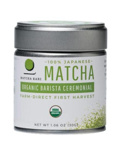 Matcha Kari - Polvo de Té Verde Orgánico 30g - Grado Barista Japonés