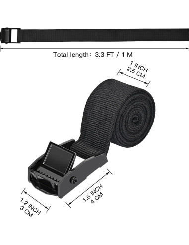 Correas de Amarre Kshineni 6 Pcs 1m x 2.5cm Ajustables