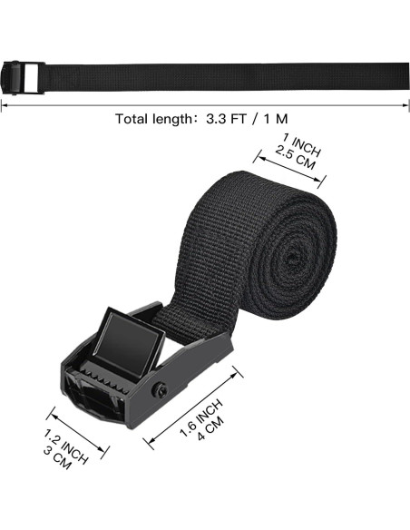 Correas de Amarre Kshineni 6 Pcs 1m x 2.5cm Ajustables