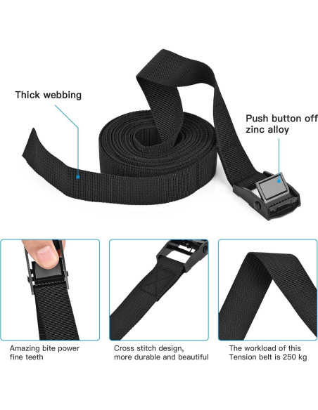 Correas de Amarre Kshineni 6 Pcs 1m x 2.5cm Ajustables