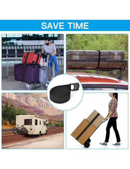 Correas de Amarre Kshineni 6 Pcs 1m x 2.5cm Ajustables