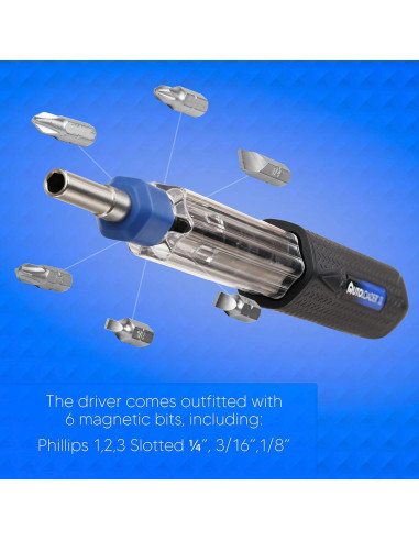 Destornillador 6 en 1 Cargador Automático Ergonómico