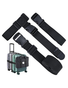 Correas de Equipaje ZYTONGMAO Ajustables 3 Piezas Nylon