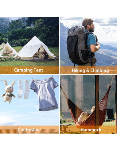 Cuerda Bungee SDTC Tech 60 cm con Ganchos Carabiner - 4 Unidades