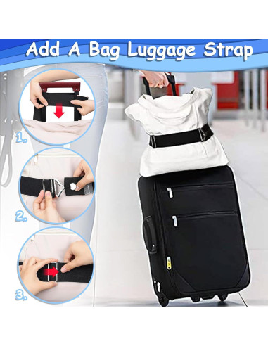 Correa de Equipaje Ajustable Consss 2-en-1 Nylon 119cm