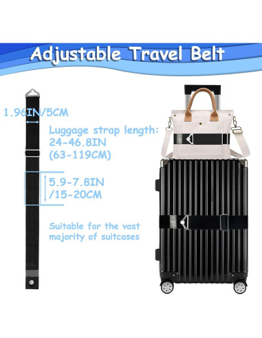 Correa de Equipaje Ajustable Consss 2-en-1 Nylon 119cm