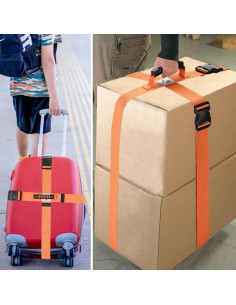 Correa de Transporte JIPIMON Ajustable 400 lbs Nylon Naranja 2