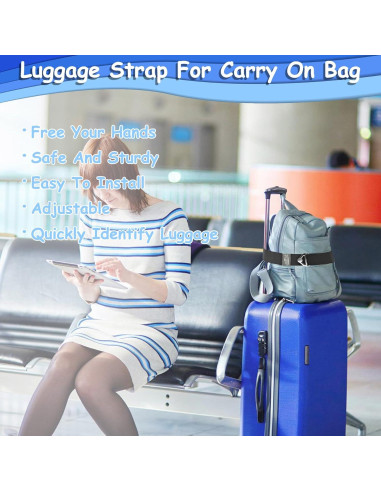 Correa de Equipaje Ajustable Consss 2-en-1 Nylon 119cm