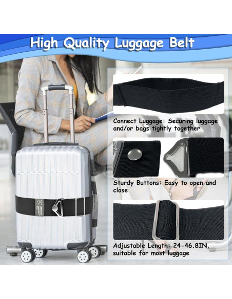 Correa de Equipaje Ajustable Consss 2-en-1 Nylon 119cm