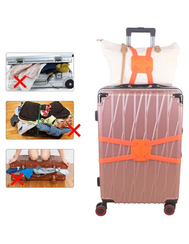 Correa de Equipaje Bungee RUMILLA Naranja Ajustable 1Pieza