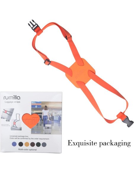 Correa de Equipaje Bungee RUMILLA Naranja Ajustable 1Pieza Correa de Equipaje Bungee RUMILLA Naranja Ajustable 1Pieza