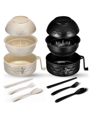 Tazón de Ramen Microondas DEPATYA con Colador y Accesorios