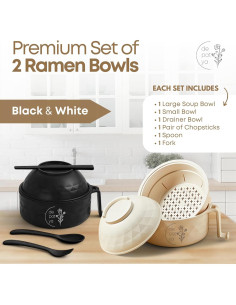 Tazón de Ramen Microondas DEPATYA con Colador y Accesorios 2