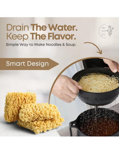 Tazón de Ramen Microondas DEPATYA con Colador y Accesorios