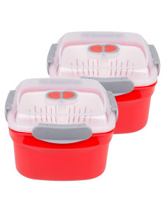 Juego de 2 recipientes para microondas Good Cooking 1.3L