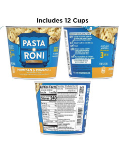 Pasta Roni Tazas Queso Parmesano y Romano 12 Unidades 2