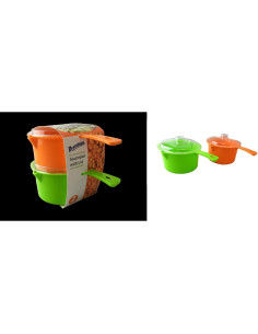 Juego de 2 cacerolas de microondas Dependable 800ml 2