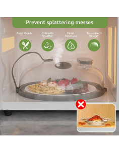 Cubierta para salpicaduras NUTIKAS 25,4 cm con vapor 2