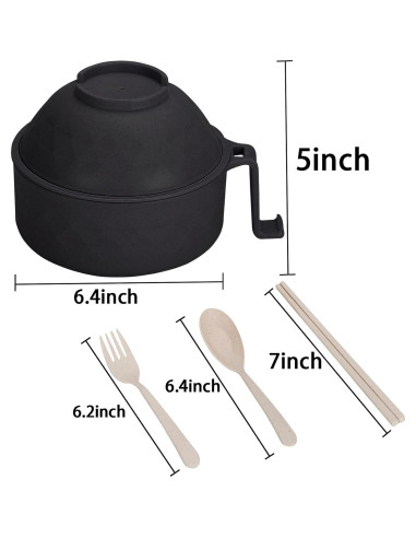 Set de Tazones de Ramen CD HOME 30oz Libre de BPA