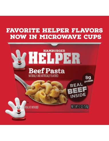 Taza de Microondas Pasta de Res Helper 2 oz - 6 Unidades