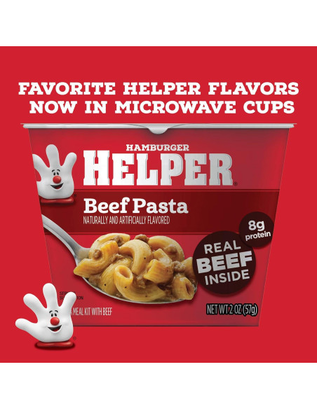 Taza de Microondas Pasta de Res Helper 2 oz - 6 Unidades
