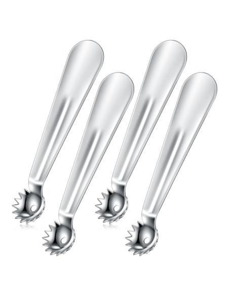 Baderke 4 Pcs Descorazonadores de Fresa y Tomate Acero Inoxidable