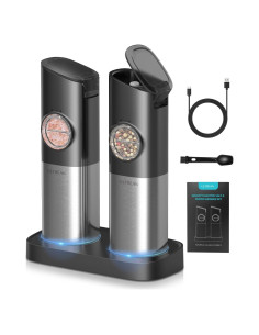 Molino de Pimienta Ultrean Recargable Automático Acero Inoxidable