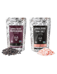 Set Sal Rosa del Himalaya 900g + Pimienta Negra 450g Soeos