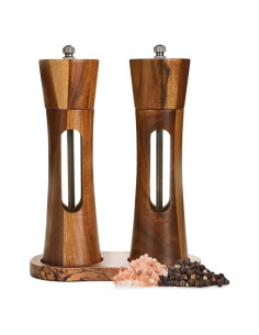 Juego de Molinillos de Sal y Pimienta Eaireys 20 cm Madera