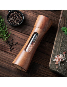 Juego de Molinillos de Sal y Pimienta Eaireys 20 cm Madera 2