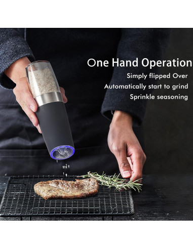 Molino Eléctrico de Sal y Pimienta New England Negro