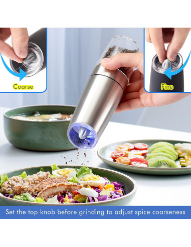 Molino Eléctrico de Sal y Pimienta New England Negro