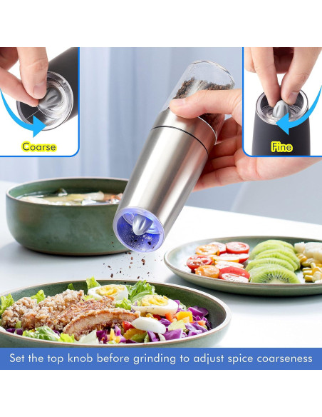 Molino Eléctrico de Sal y Pimienta New England Negro